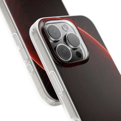 Red Lite Phone Case for iPhone - Crimson Flare Flux