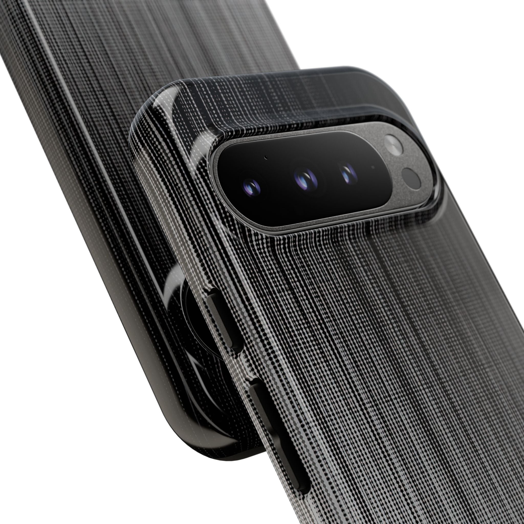 Grey Tough Phone Case for Google Pixel - Static Vertical Dither