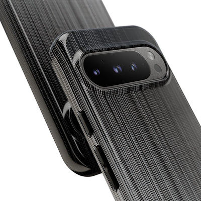 Grey Tough Phone Case for Google Pixel - Static Vertical Dither