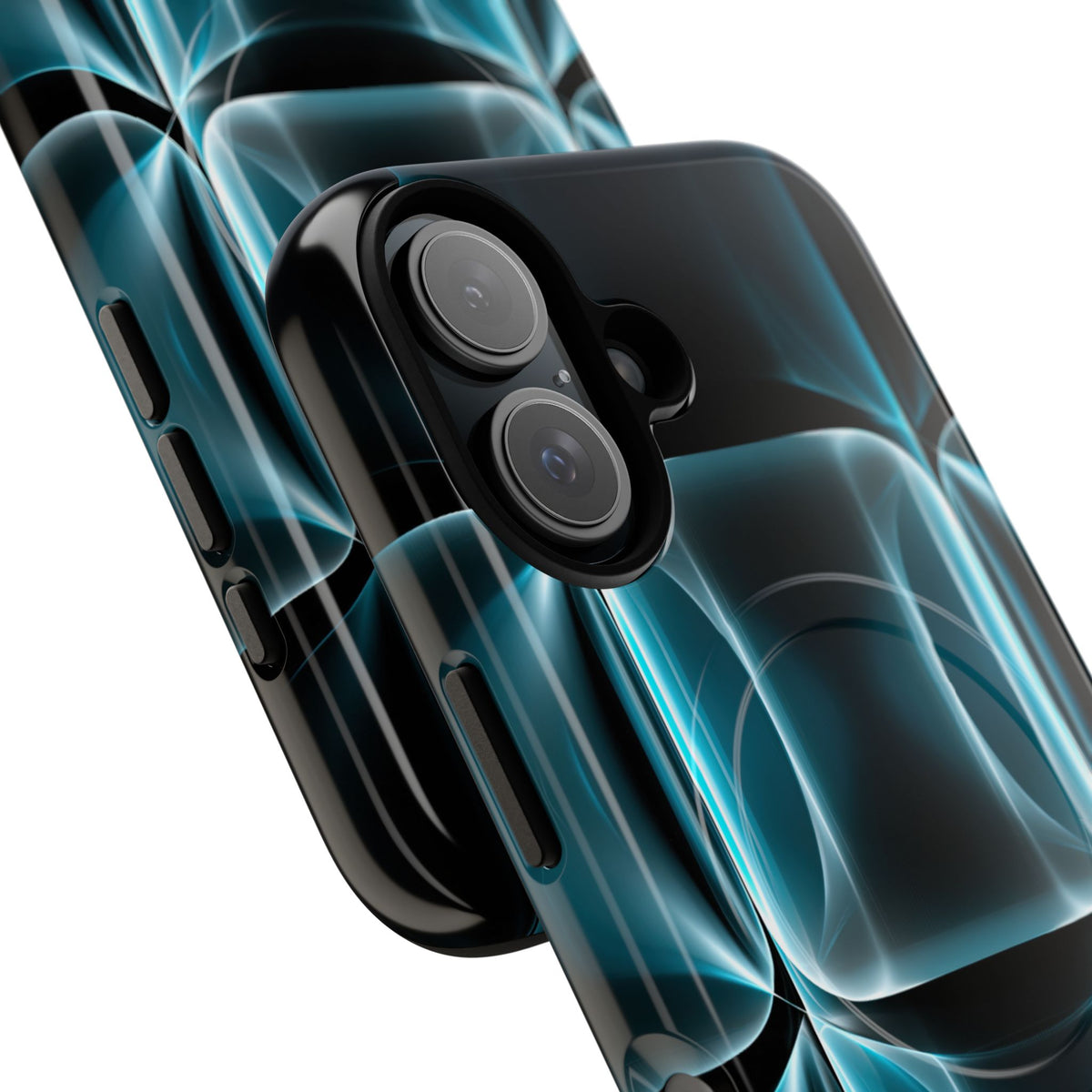 Translucent Cyber Grid · Tough 2.0 Magnetic Phone Case for iPhone · Teal