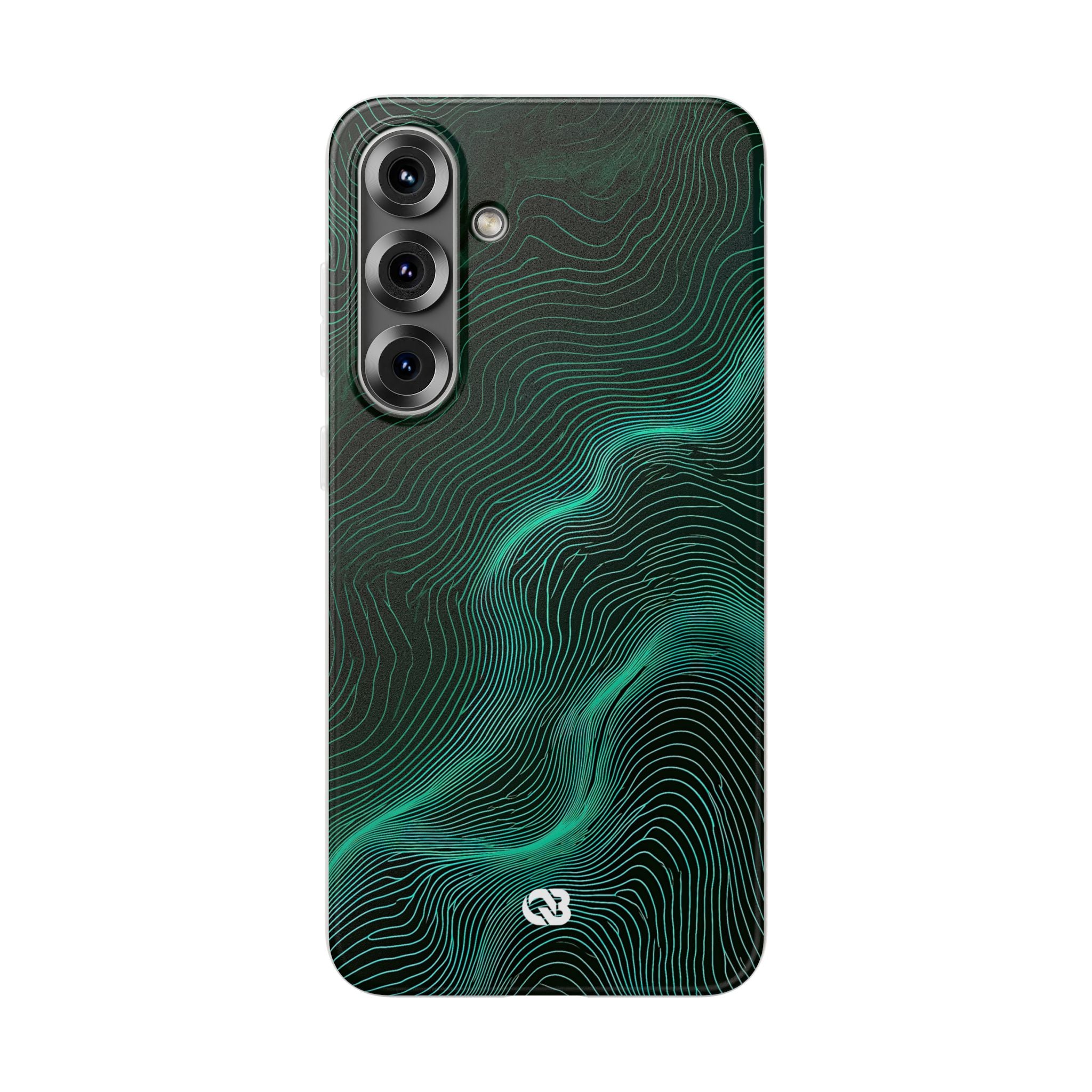 Teal Lite Phone Case for Samsung - Neon Jade Contour
