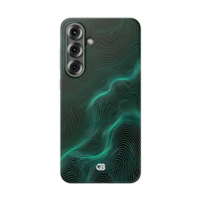 Teal Lite Phone Case for Samsung - Neon Jade Contour
