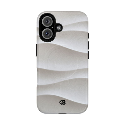 White Tough 2.0 Magsafe Phone Case for iPhone - Arctic Flow Ridges