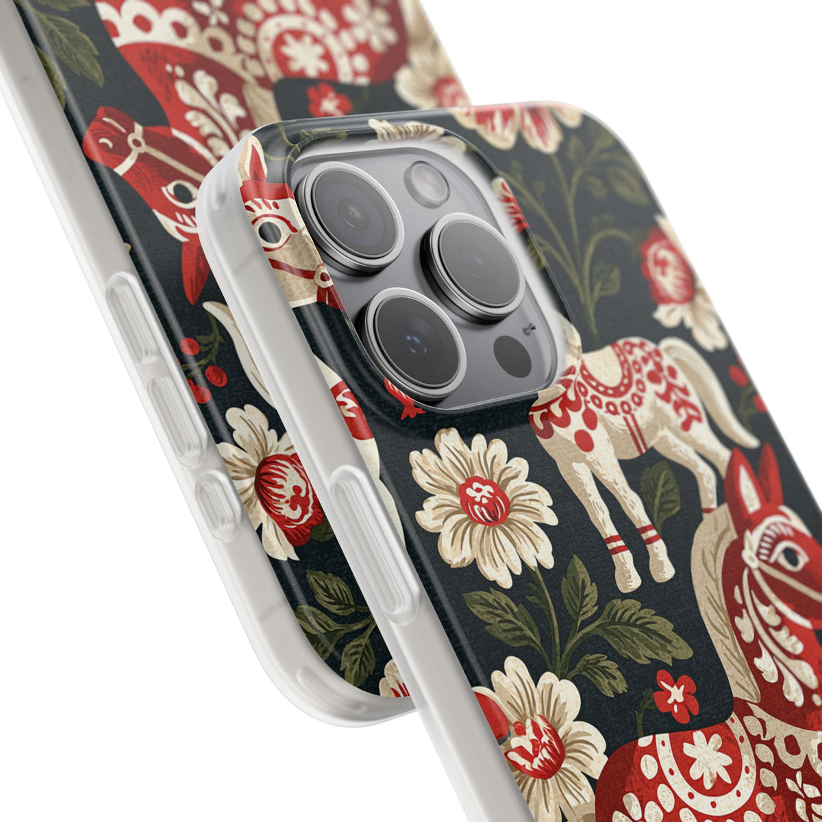 Nordic Dala Meadow · Lite Phone Case for iPhone ·  Red
