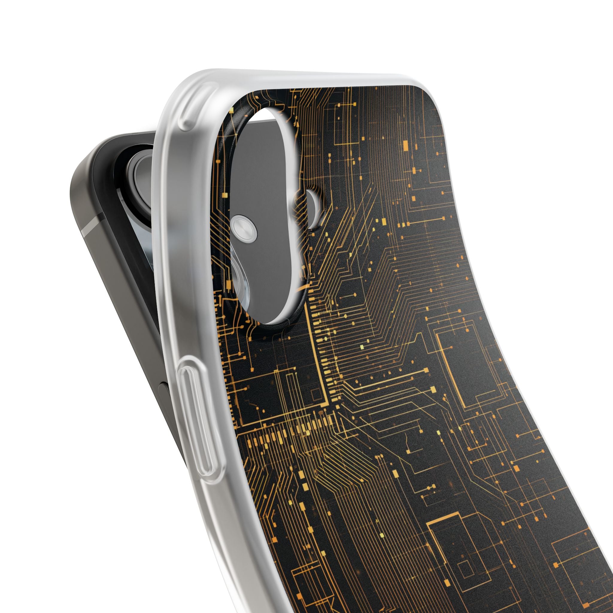 Gold Lite Phone Case for iPhone - Amber Core Mainframe