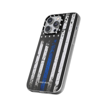 Blue Stripe Flag iPhone 14 Pro Max Case - Soft