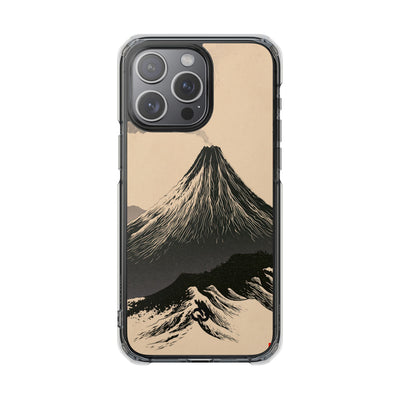Beige Impact MagSafe Phone Case for iPhone - Obsidian Ink Summit