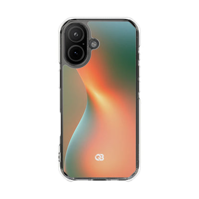Radiant Contour · Clear Impact Magnetic Phone Case for iPhone · Orange