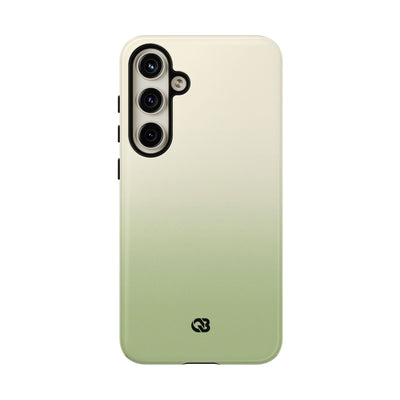 Green Tough Phone Case for Samsung - Bone Sage Fade
