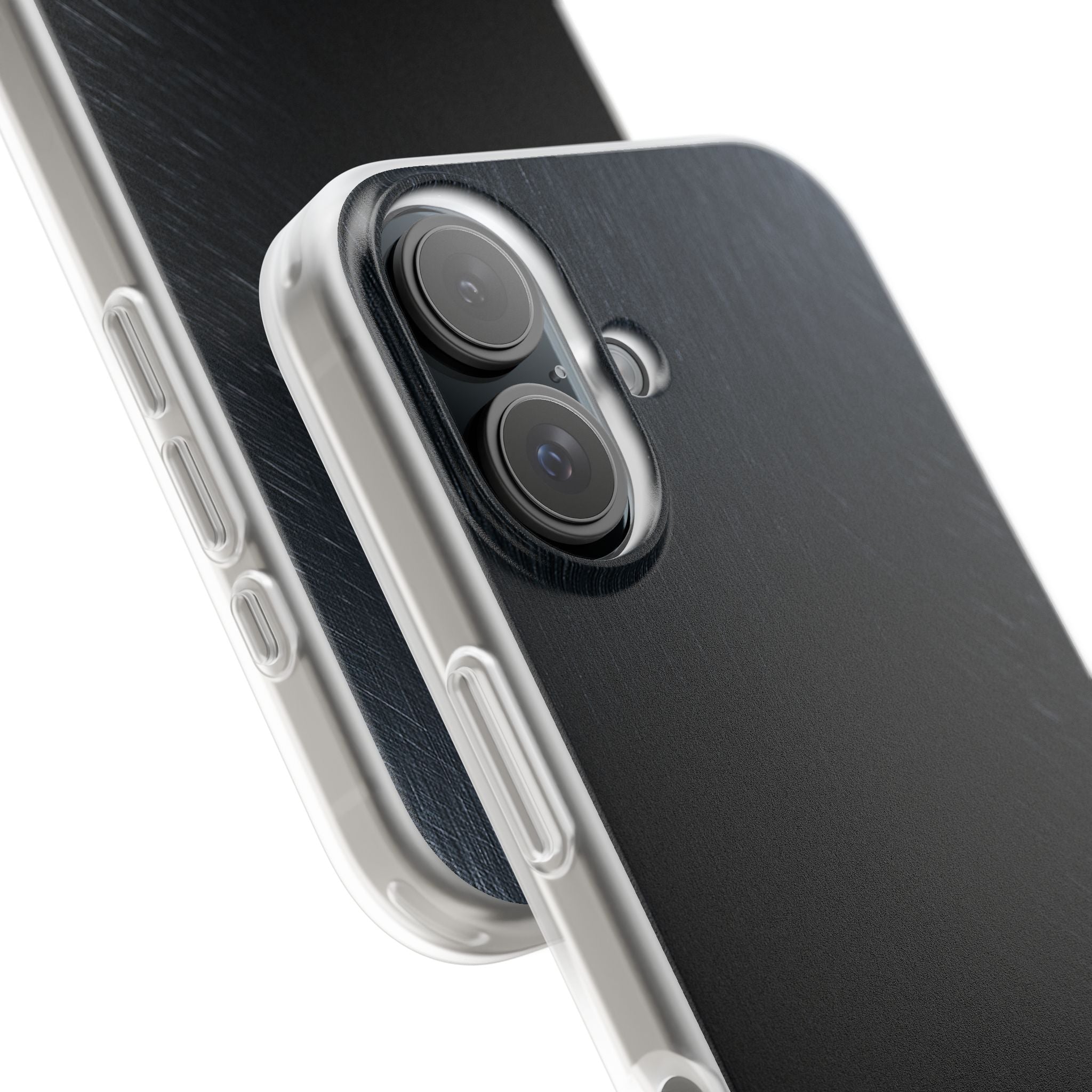 Black Lite Phone Case for iPhone - Midnight Brushed Grain