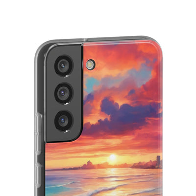 Crimson Shore Horizon · Soft Handyhülle für Samsung