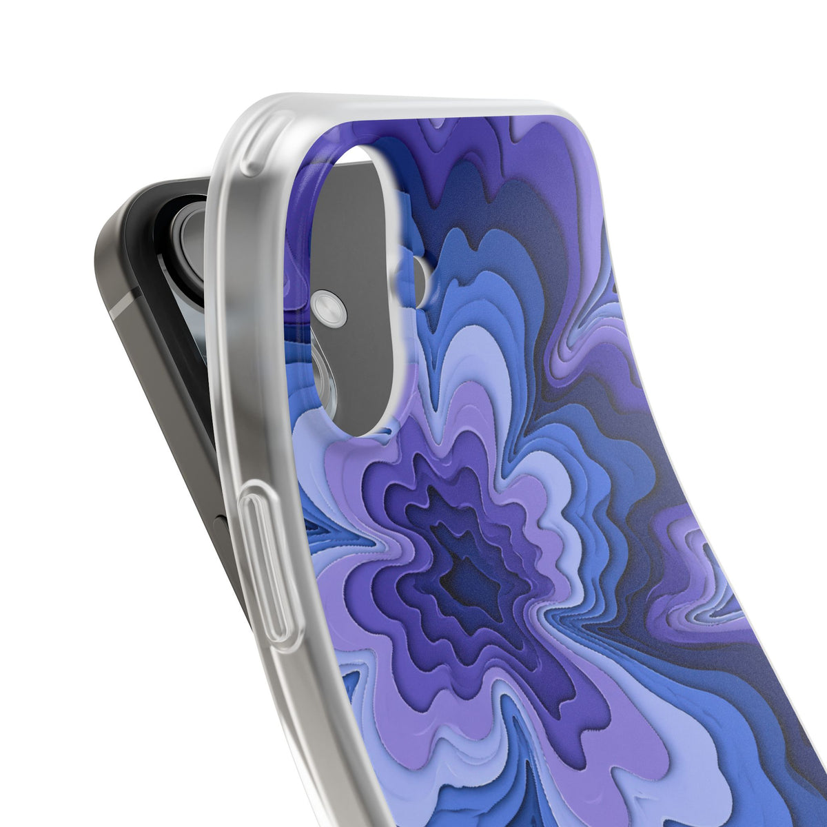 Periwinkle Strata Bloom · Lite Phone Case for iPhone ·  Purple