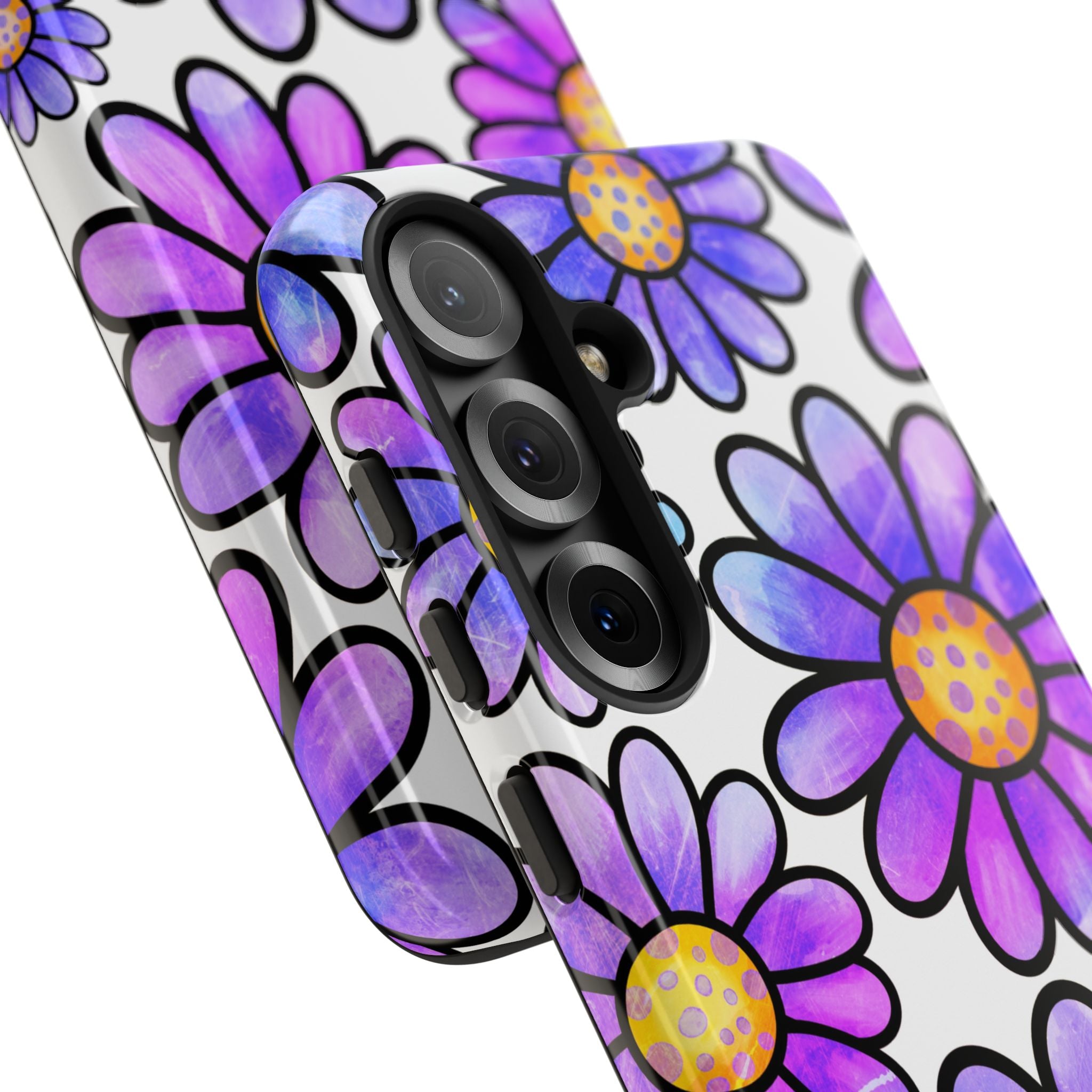 Violet Grunge Bloom · Tough Phone Case for Samsung