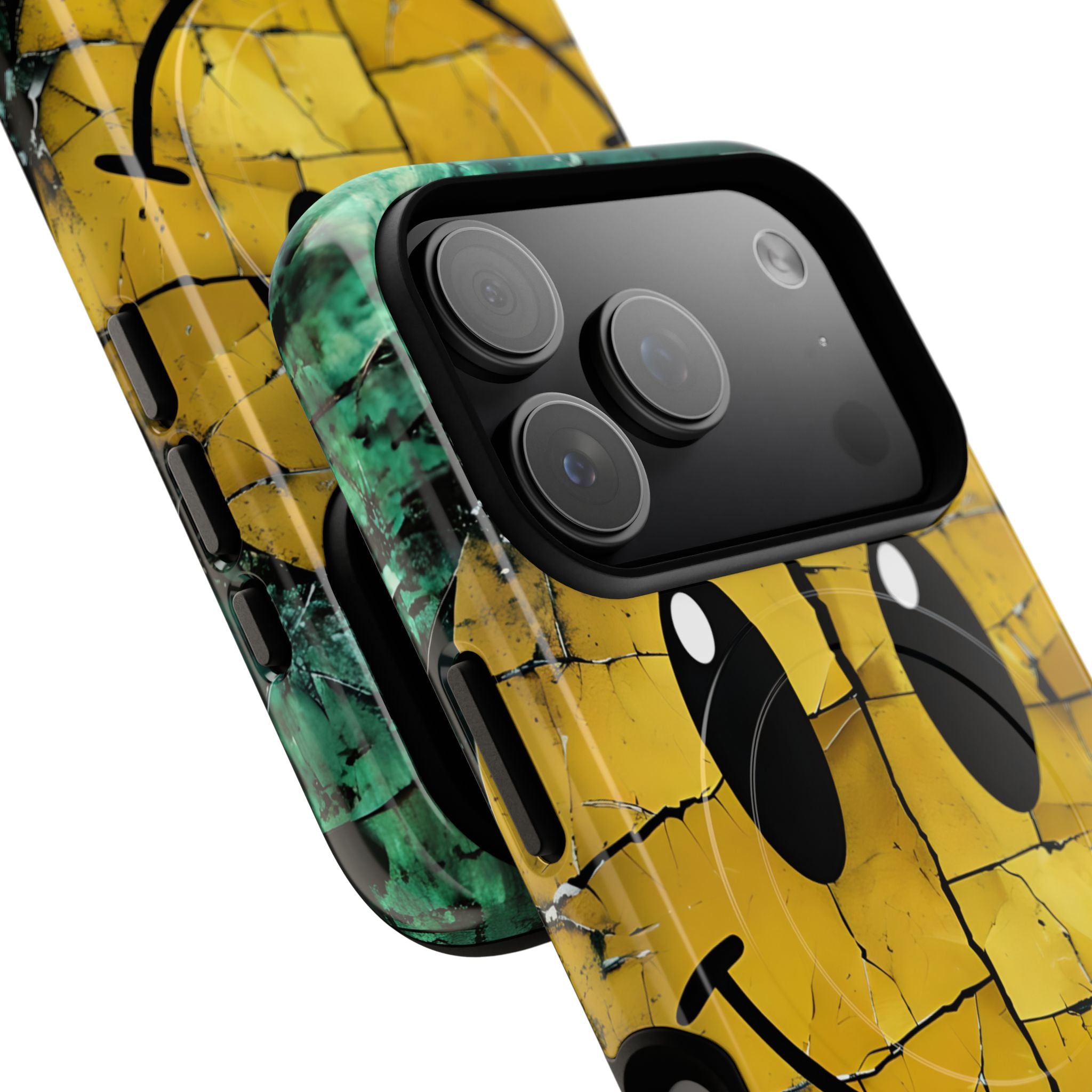 Cracked Smiley iPhone 17 Pro Case - Tough+ - CASE•BOB