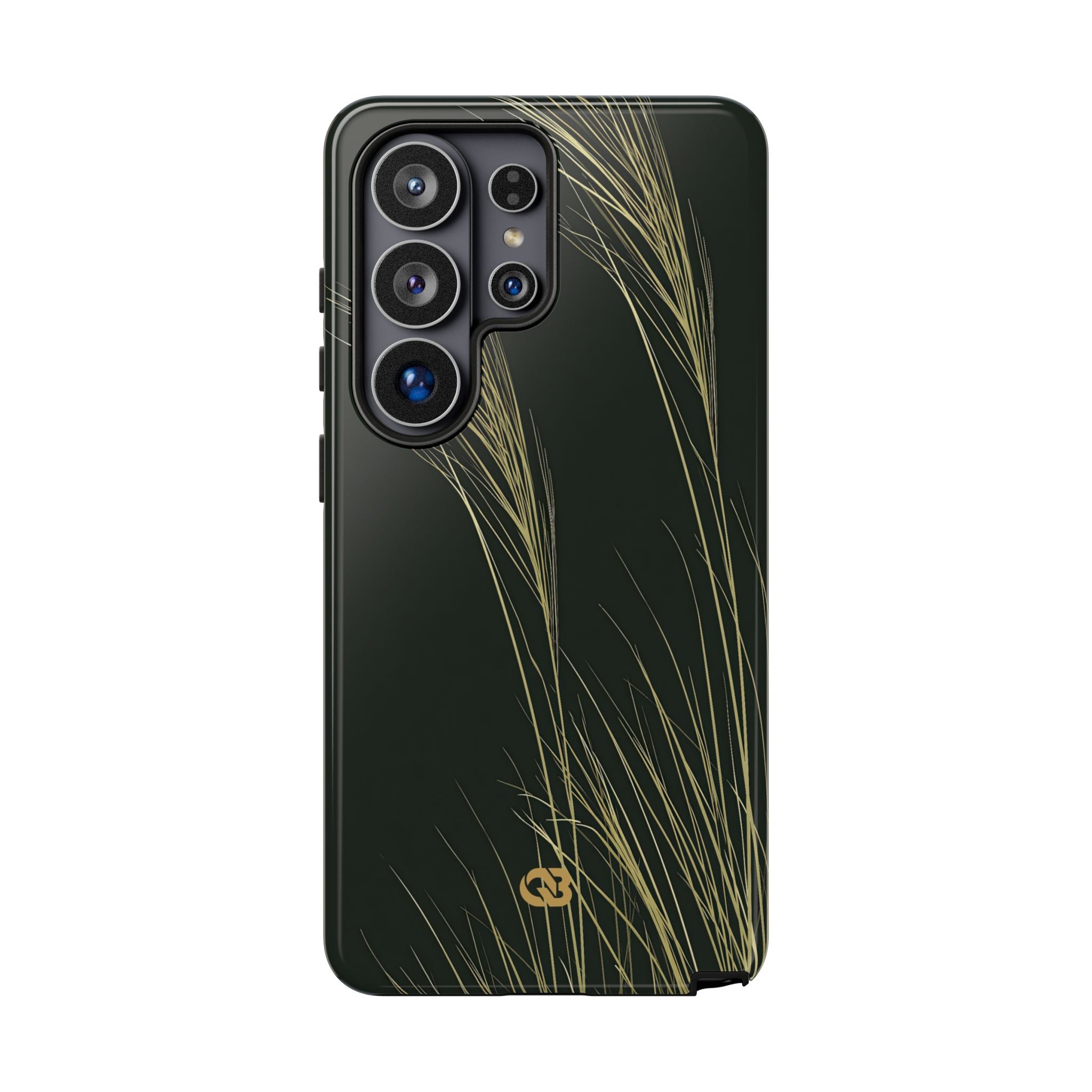 Green Tough Phone Case for Samsung - Midnight Gilded Grass