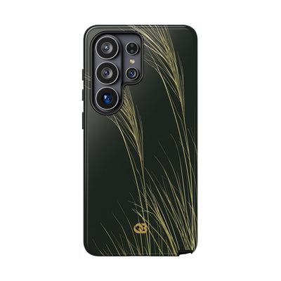 Green Tough Phone Case for Samsung - Midnight Gilded Grass