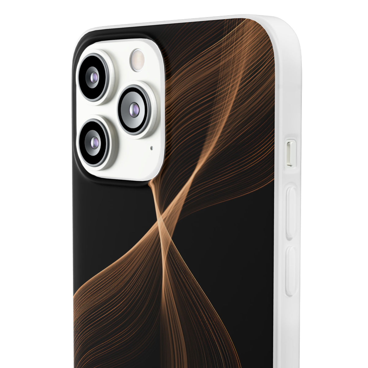Amber Contour Flow · Lite Phone Case for iPhone ·  Black