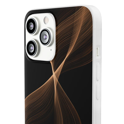 Amber Contour Flow · Lite Phone Case for iPhone ·  Black