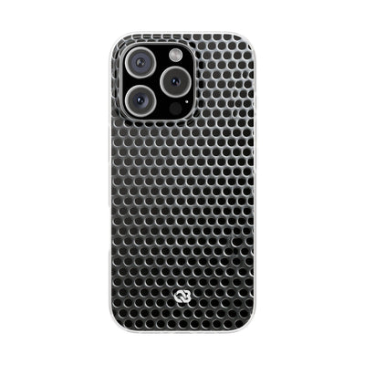 Brushed Perforated Steel · Lite Phone Case for iPhone ·  Silver