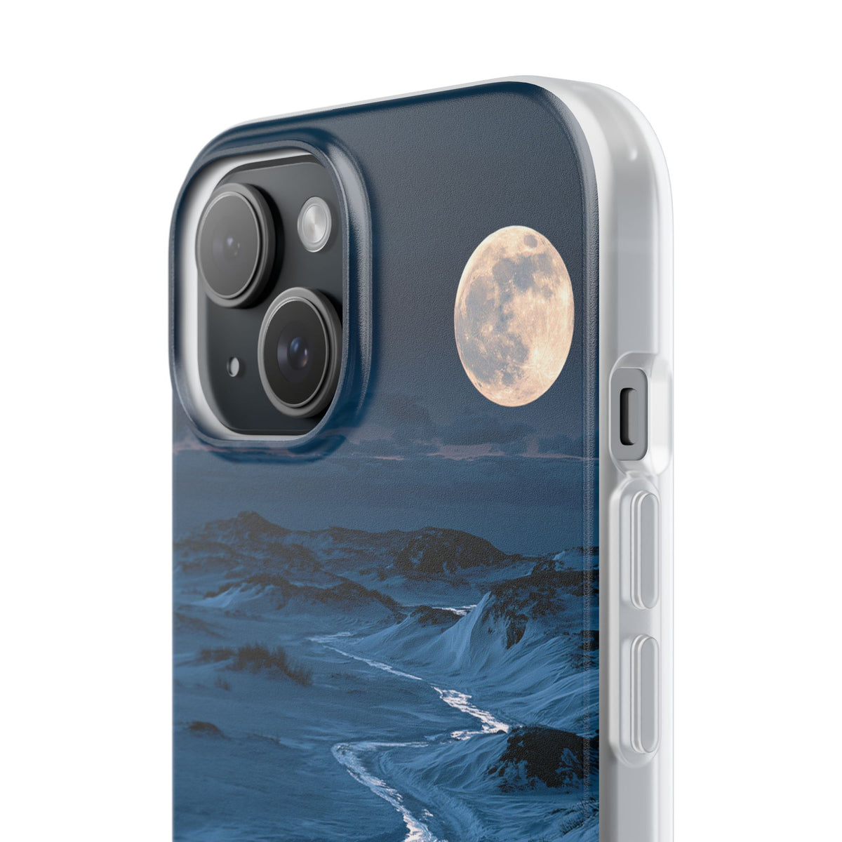 Arctic Moon Drift · Lite Phone Case for iPhone ·  Blue