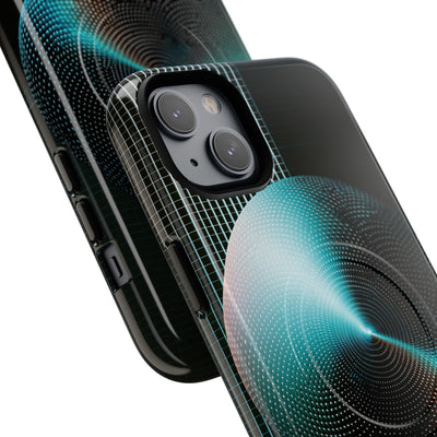 Blue Tough 2.0 Magsafe Phone Case for iPhone - Cyan Vector Sphere