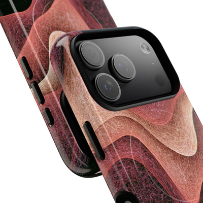 Rose Contour Waves · Tough 2.0 Magnetic Phone Case for iPhone · Pink