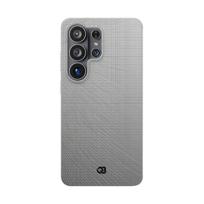 Grey Lite Phone Case for Samsung - Chrome Mesh Warp