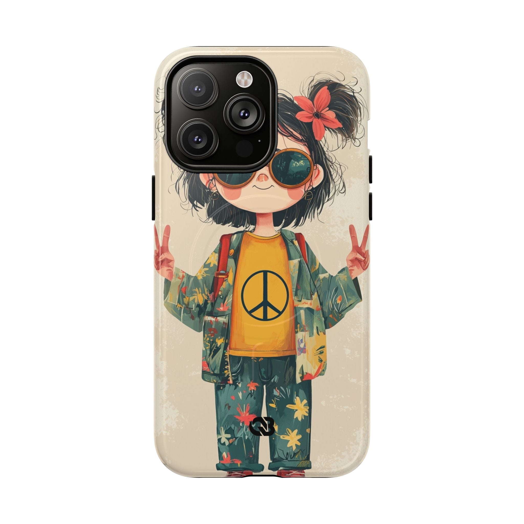 Retro Peace Girl · Tough+ Phone Case for iPhone · Magsafe