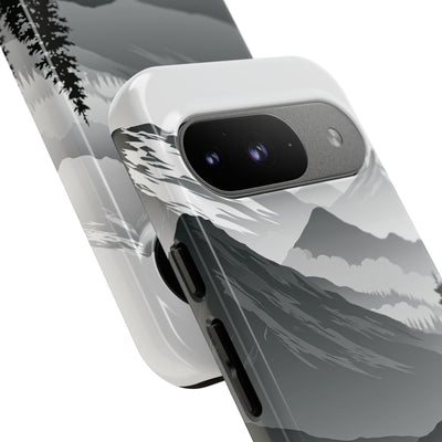 Grey Tough Phone Case for Google Pixel - Granite Ridge Mist