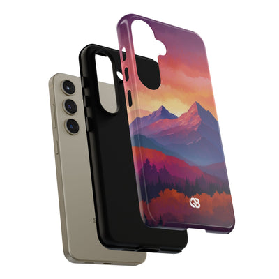 Crimson Mountain Dusk · Tough Phone Case for Samsung