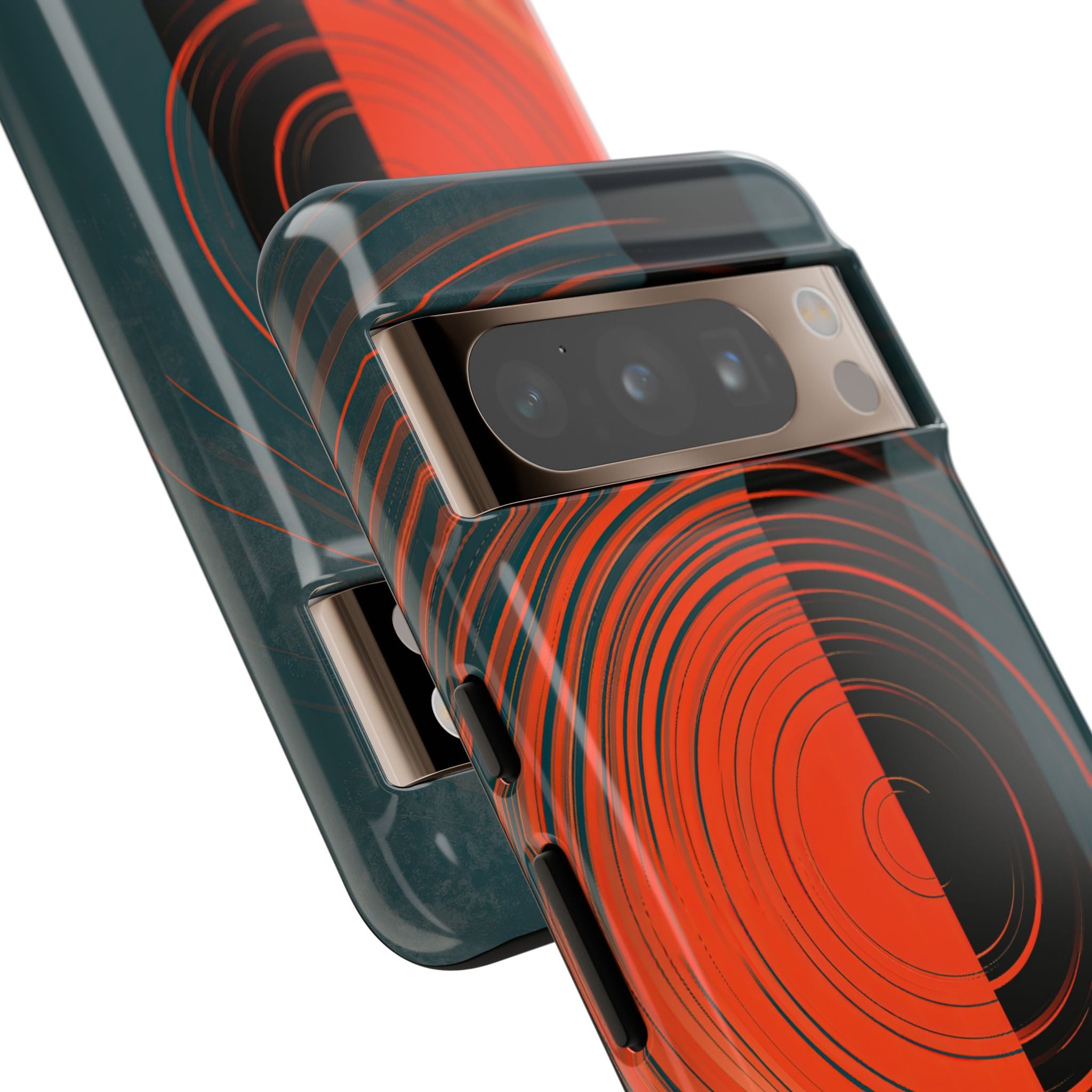 Teal Tough Phone Case for Google Pixel - Burnt Slate Radial