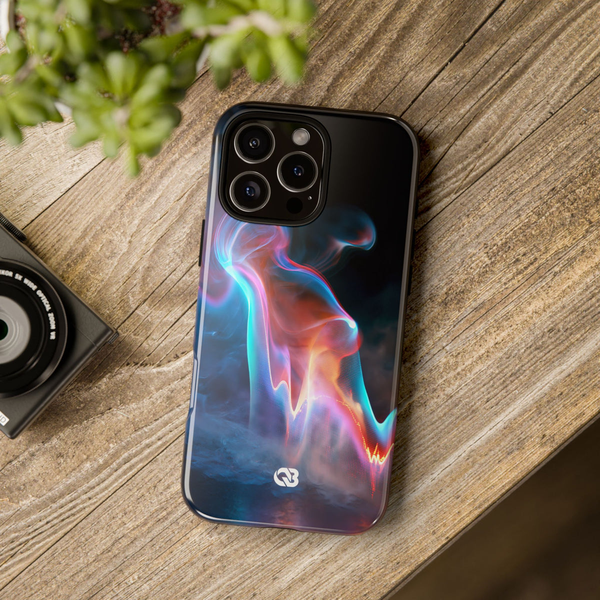 Neon Waveform · Tough Phone Case for iPhone · Black