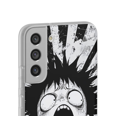 Chaotic Monochrome Scream · Soft Telefoncover for Samsung