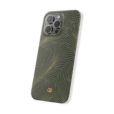 Green Lite Phone Case for iPhone - Dark Olive Plume