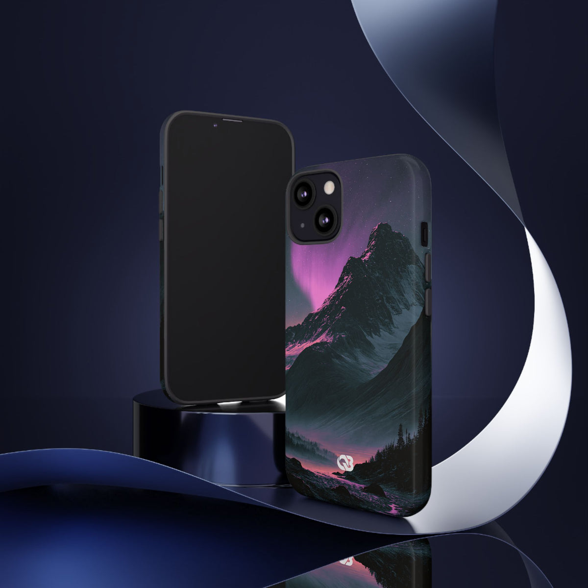 Arctic Aurora Summit · Tough Phone Case for iPhone · Black