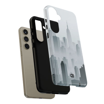 Grey Tough Phone Case for Samsung - Steel Mist Skyline