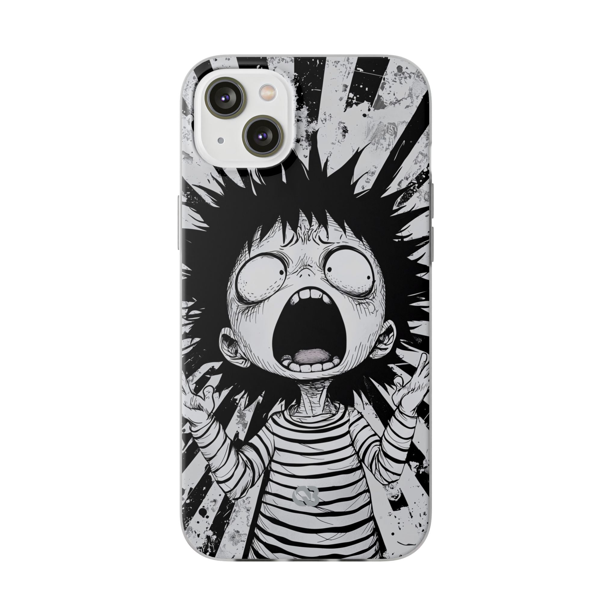 Chaotic Monochrome Scream · Soft Handyhülle für iPhone