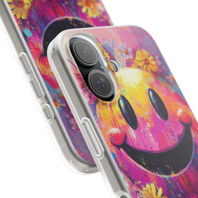 Vivid Grin Graffiti · Soft Phone Case for iPhone