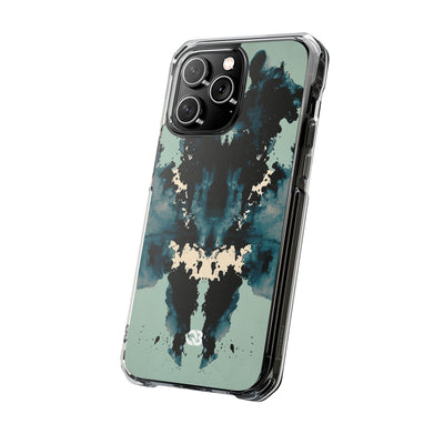 Rorschach Ink Void · Clear Impact Magnetic Phone Case for iPhone ·  Black