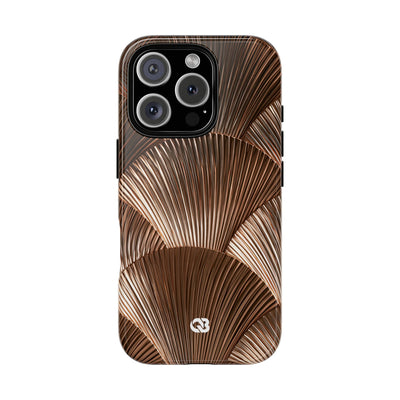 Rose Gilded Fan · Tough Phone Case for iPhone · Gold