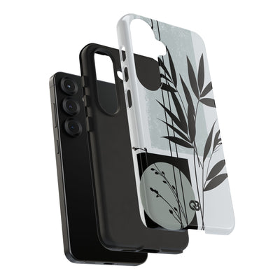 Grey Tough Phone Case for Samsung - Sage Bamboo Noir