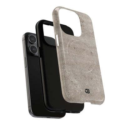 Grey Tough 2.0 Magsafe Phone Case for iPhone - Brutalist Stone Grit