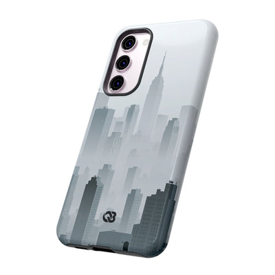 Grey Tough Phone Case for Samsung - Steel Mist Skyline