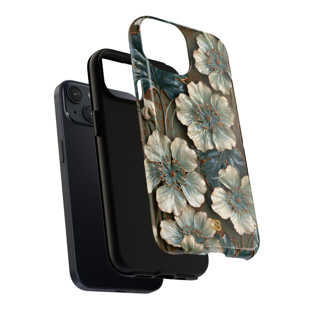 Gilded Blossom Reverie · Tough 2.0 Magnetic Phone Case for iPhone · Teal