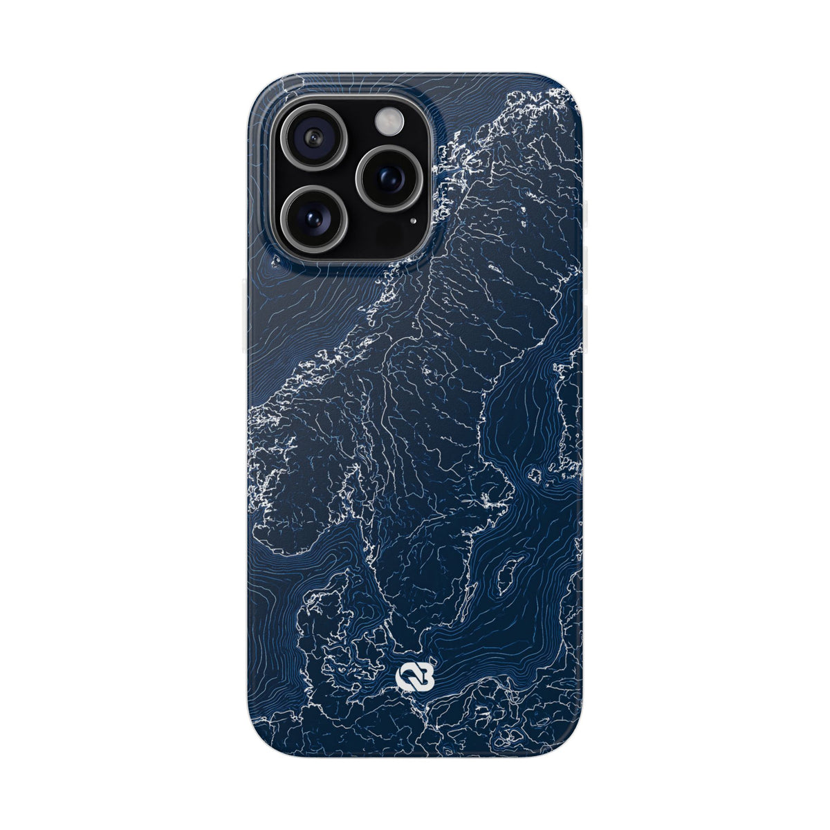 Nordic Contour Chart · Lite Phone Case for iPhone ·  Blue