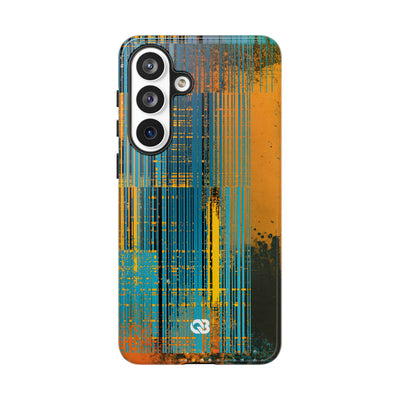 Cyber Glitch Stream · Tough Phone Case for Samsung · Teal
