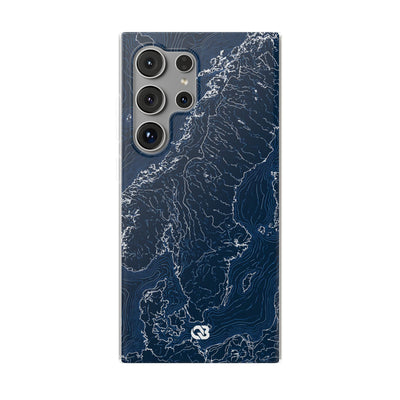 Nordic Contour Chart · Lite Phone Case for Samsung · Blue