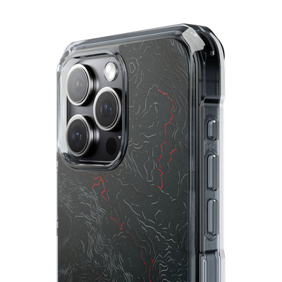 Crimson Rift · Clear Impact Magnetic Phone Case for iPhone ·  Black