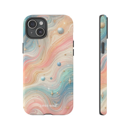 Iridescent Swirls iPhone 15 Plus Skal - Tough