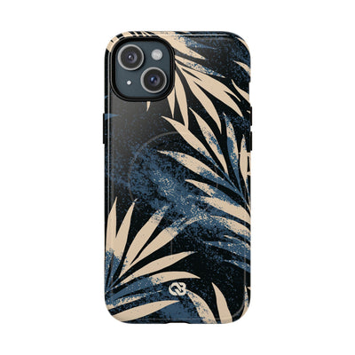 Blue Tough 2.0 Magsafe Phone Case for iPhone - Indigo Sandstone Palm
